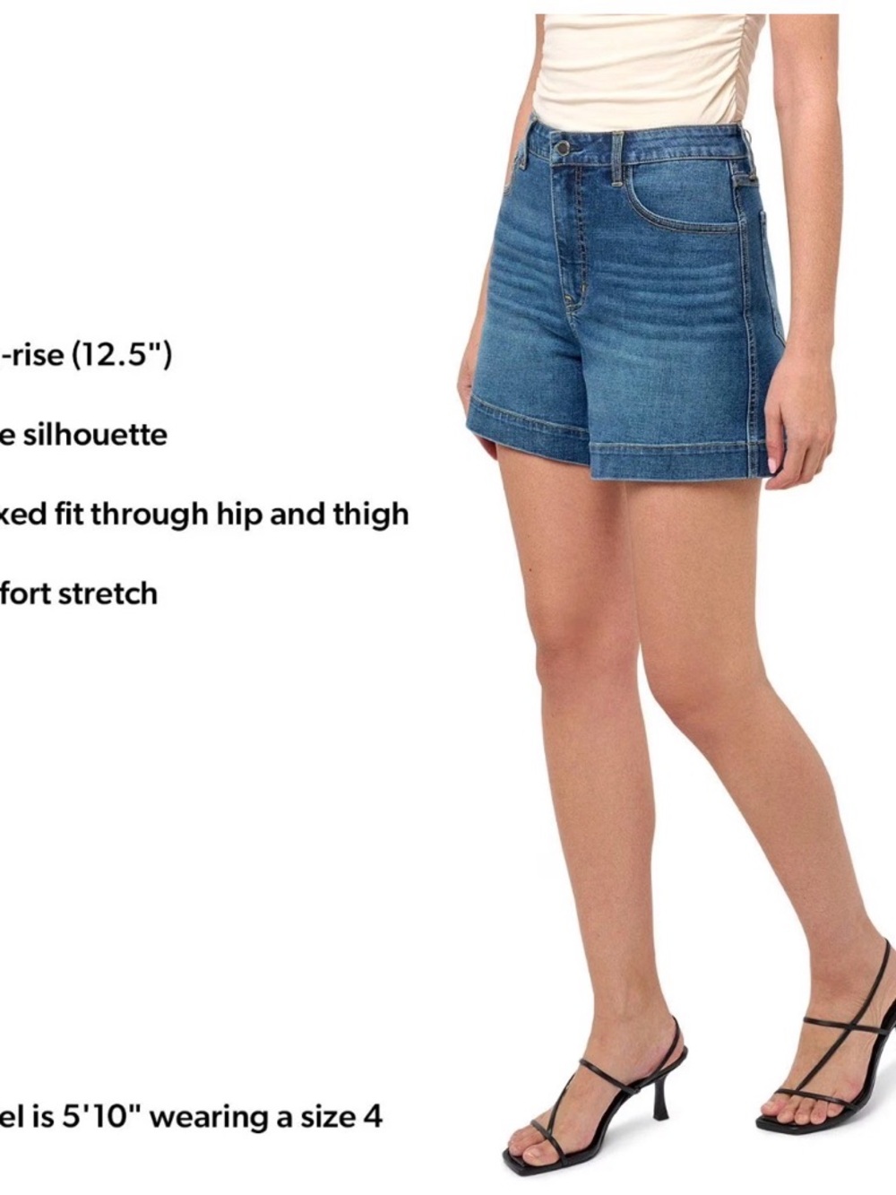 Rebecca Minkoff Mid-Rise Blue Denim Shorts - Picture 6 of 11